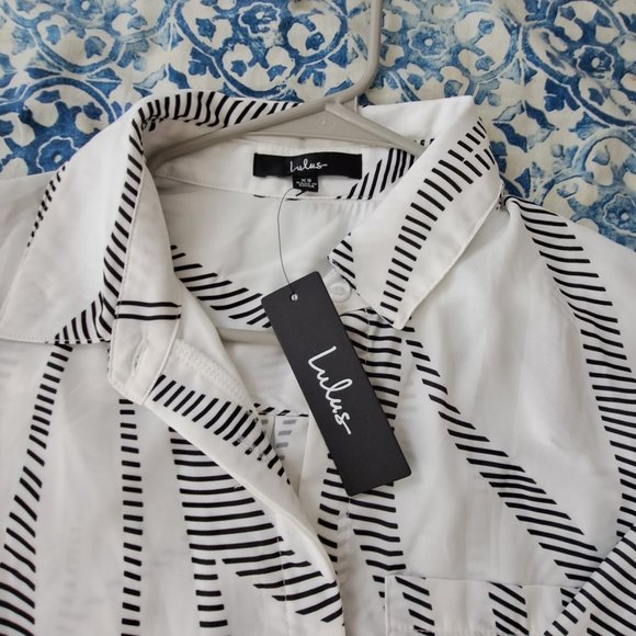 Lulus abstract artist patterned button down - Picture 3 of 4